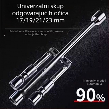 Sklopni križni utični ključ za pneumatike automobila – visoko ugljično čelika