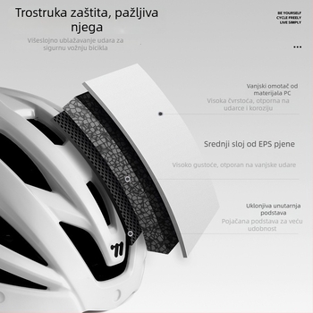 West Rider kaciga za biciklizam, PC/EPS materijal, unisex, odrasli, otisnut logotip