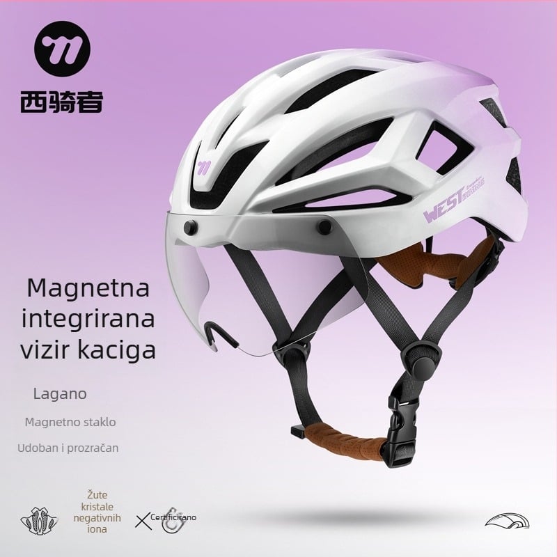 West Rider kaciga za biciklizam, PC/EPS materijal, unisex, odrasli, otisnut logotip