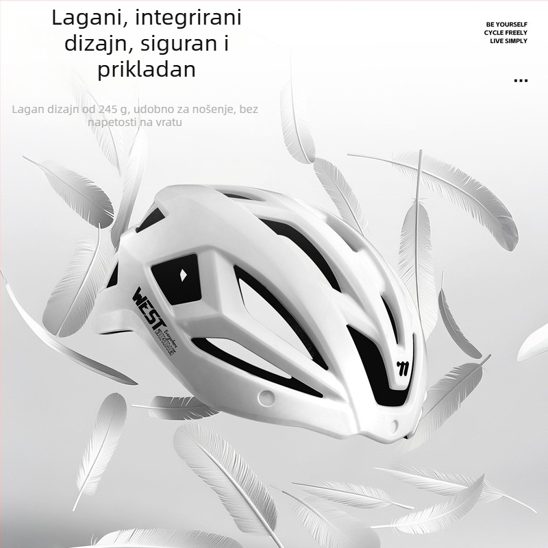 West Rider kaciga za biciklizam, PC/EPS materijal, unisex, odrasli, otisnut logotip