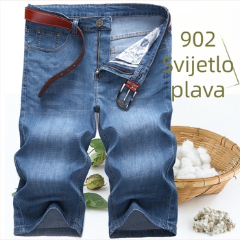 Muške traper šorceve, labav kroj, srednji pojas, 90% pamuk, visoka elastičnost, ljeto