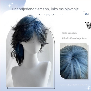 Perika, mullet stil, vlakna otporna na visoke temperature, mehanička obrada, model 551