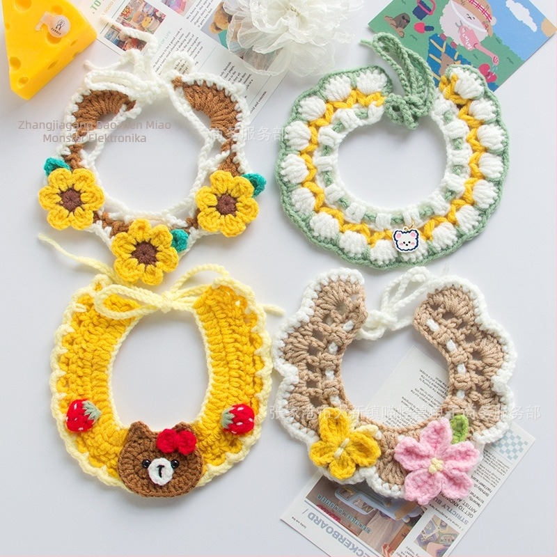 Vuneni kukičani šal za kućne ljubimce (mačke i mali psi) – opća uporaba, četiri godišnja doba