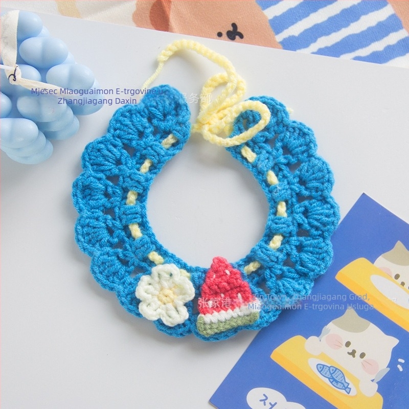 Vuneni kukičani šal za kućne ljubimce (mačke i mali psi) – opća uporaba, četiri godišnja doba