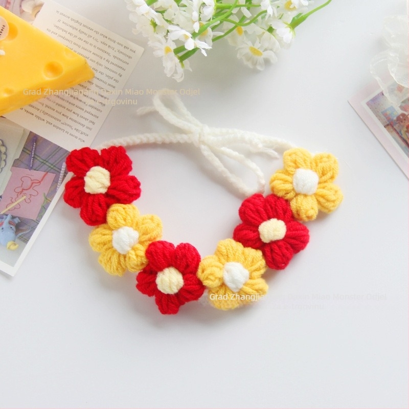 Vuneni kukičani šal za kućne ljubimce (mačke i mali psi) – opća uporaba, četiri godišnja doba