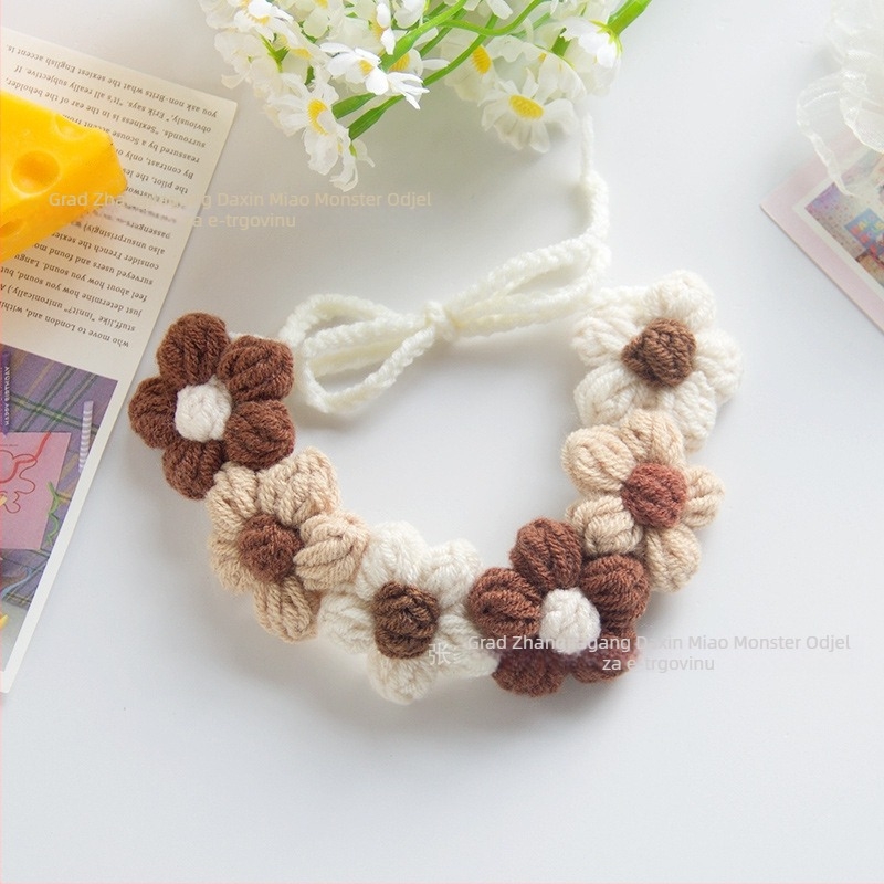 Vuneni kukičani šal za kućne ljubimce (mačke i mali psi) – opća uporaba, četiri godišnja doba