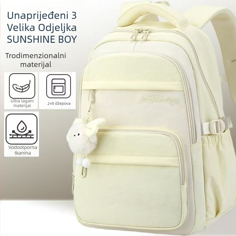 Unisex školski ruksak od Oxford platna, lagan, smanjuje opterećenje, vodootporan, s jastučnim ramenima i zaštitom kralježnice