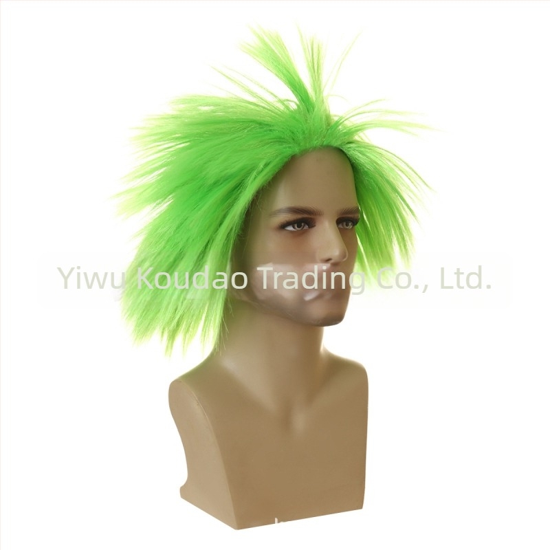 Muška perika, 80-ih godina punk stil, invertirana kosa, srednje duga svila, model 710, mehanička obrada, za kostimiranje