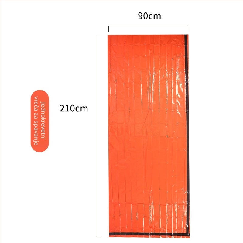 Vreća za spavanje u omotač-stilu, za odrasle, 220 g, PE unutarnja obloga i PE donji materijal