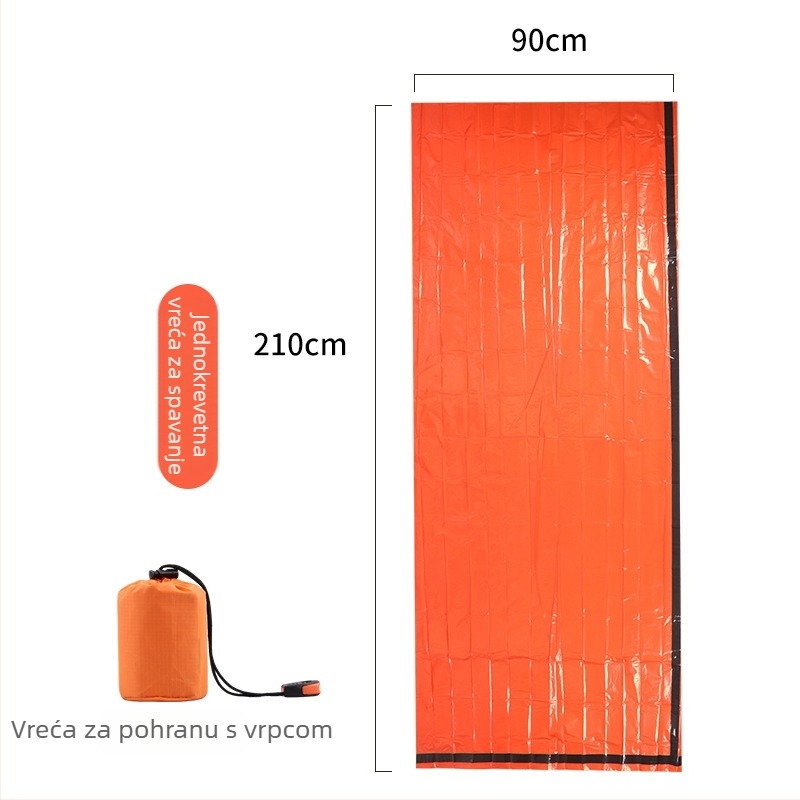 Vreća za spavanje u omotač-stilu, za odrasle, 220 g, PE unutarnja obloga i PE donji materijal