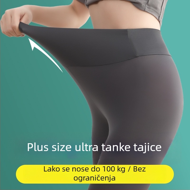 Najlon ultra-tanke legginsice, visok pas, kratka duljina, prozračne, tijesno pristaju