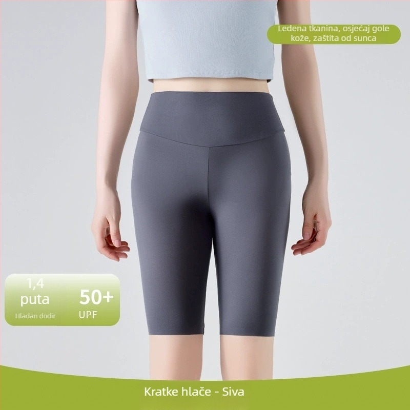 Najlon ultra-tanke legginsice, visok pas, kratka duljina, prozračne, tijesno pristaju