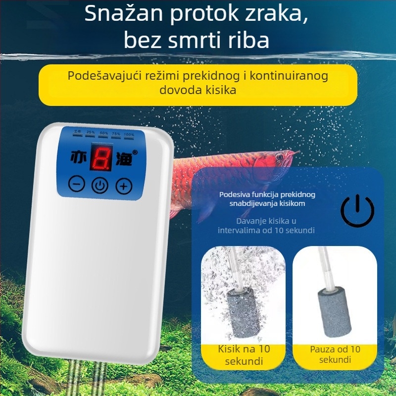 USB aerator za akvarij i ribolov, punjiv, prijenosan, pumpa kisika s dvostrukom namjenom