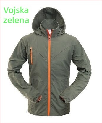 Unisex brzosušni vanjski set – prozračan najlon, vodootporan i UV zaštita, jednobojni uzorak, za planinarenje, kampiranje, ribolov, trčanje i vožnju biciklom (Proljeće–Ljeto–Jesen)