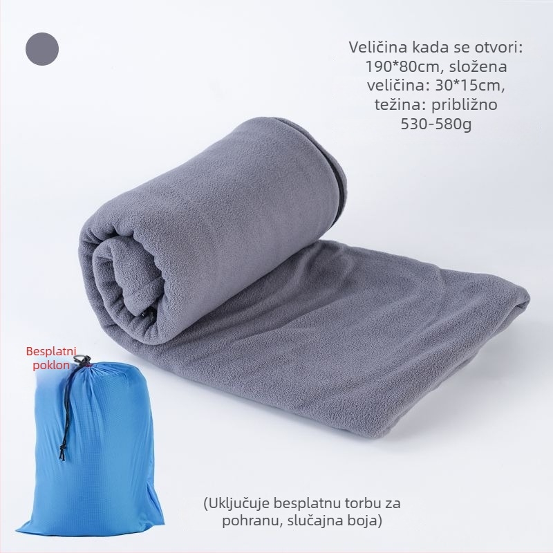 Flis unutarnji spavaći liner, u stilu kuverte (envelope), za odrasle, dvostrani i debeli, otporan na prljavštinu, za kampiranje i putovanja, materijal: poliestar