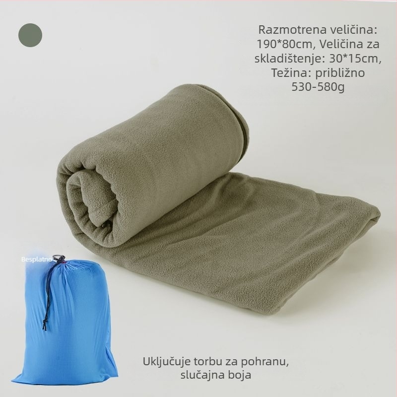 Flis unutarnji spavaći liner, u stilu kuverte (envelope), za odrasle, dvostrani i debeli, otporan na prljavštinu, za kampiranje i putovanja, materijal: poliestar