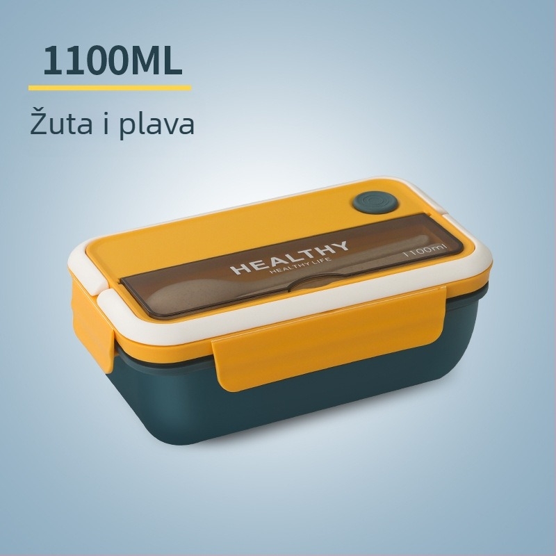 Plastična kutija za obrok, pravokutnog oblika, mikrovalna sigurna, kapacitet 1–2 L