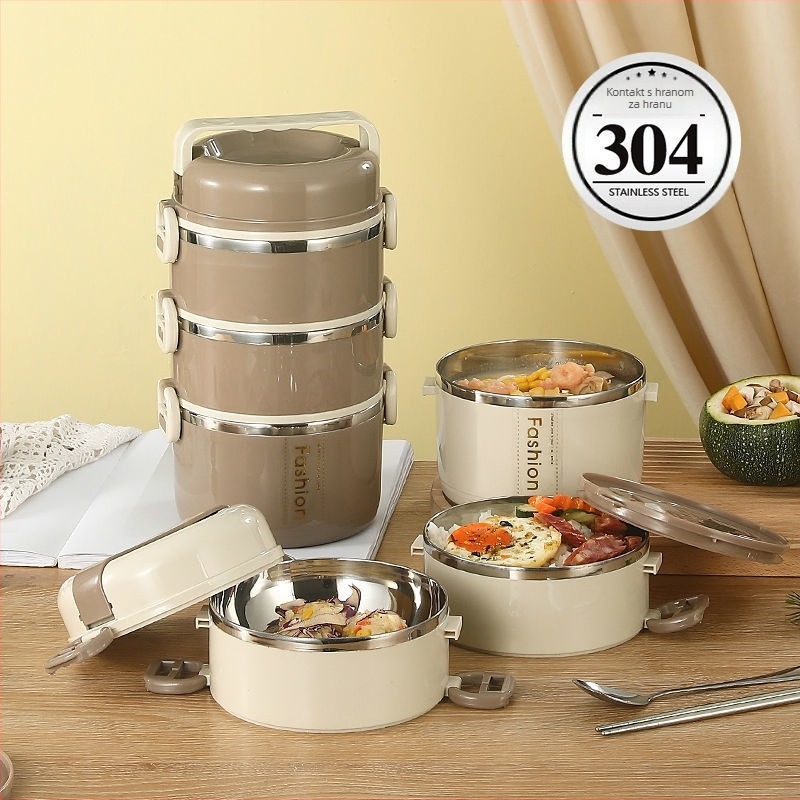 Kutija za obrok, plastična, okruglog oblika, kapacitet do 300 ml, bez izolacije, nije pogodna za mikrovalnu