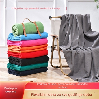 Fleece deka s geometrijskim uzorkom, poliester, 300–500 g, mogućnost tiskanja loga