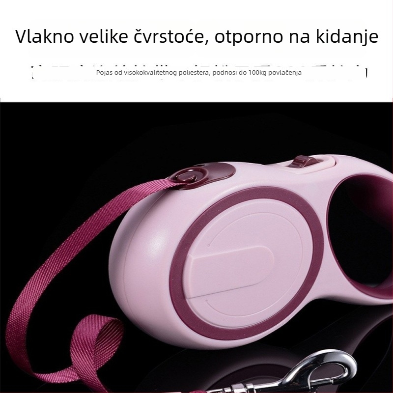 Teleskopski automatski kaiš za pse s izvučnim užetom (Teleskopski; Automatski; Za pse; Už)