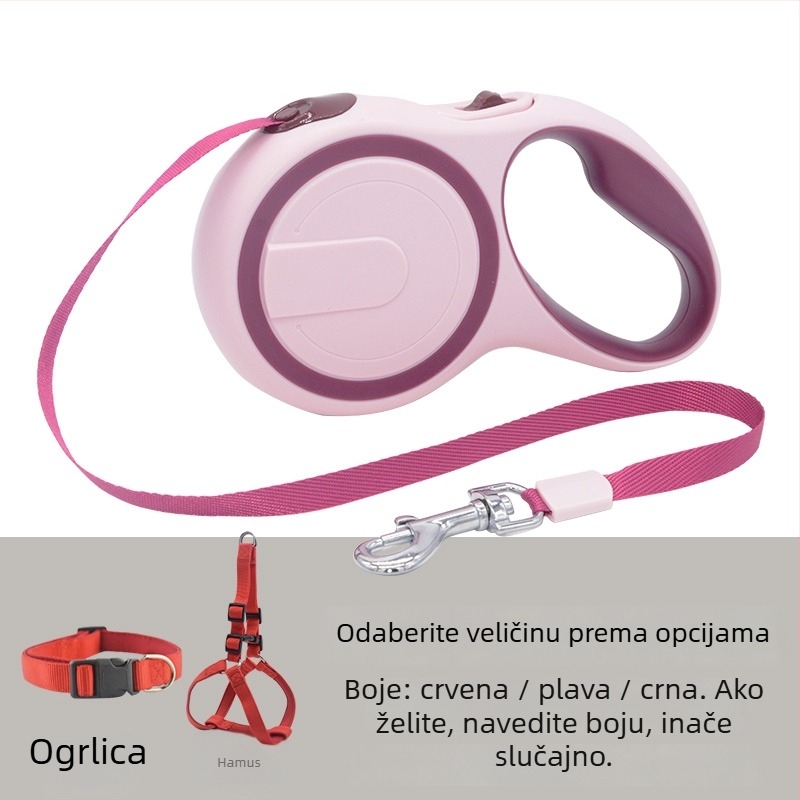 Teleskopski automatski kaiš za pse s izvučnim užetom (Teleskopski; Automatski; Za pse; Už)