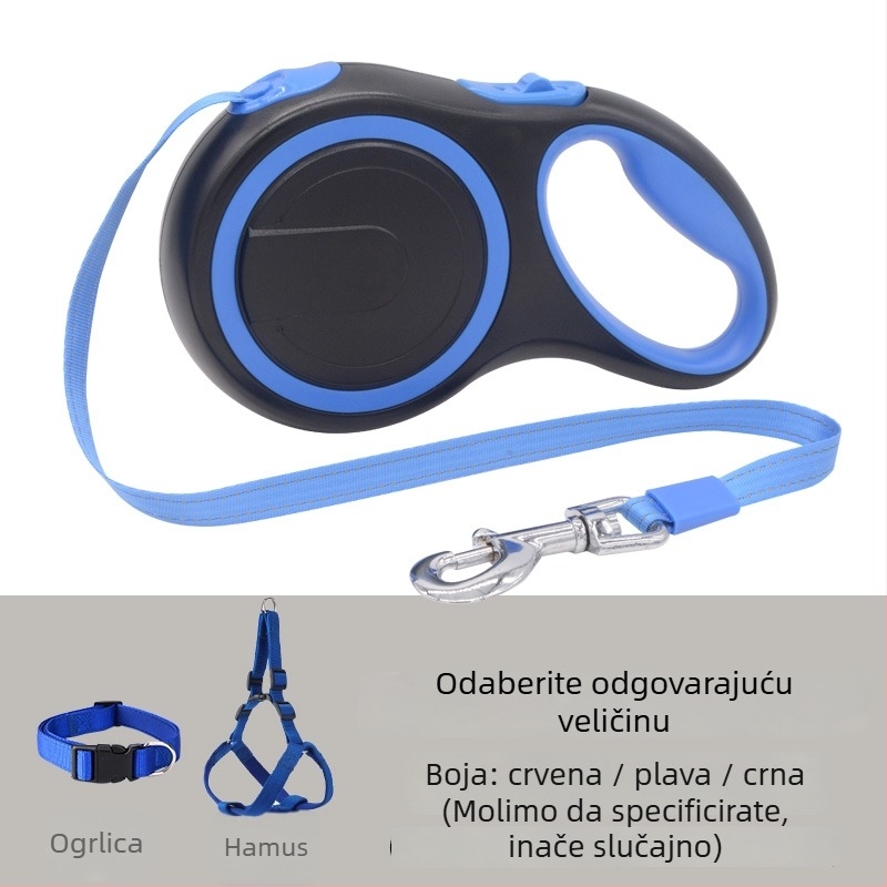 Teleskopski automatski kaiš za pse s izvučnim užetom (Teleskopski; Automatski; Za pse; Už)