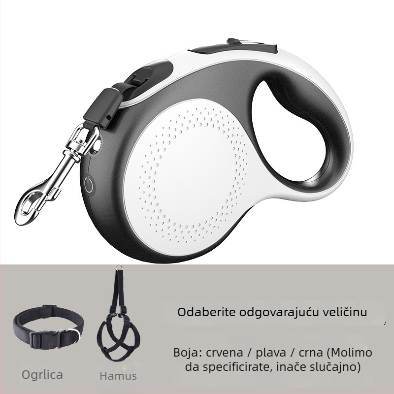 Teleskopski automatski kaiš za pse s izvučnim užetom (Teleskopski; Automatski; Za pse; Už)