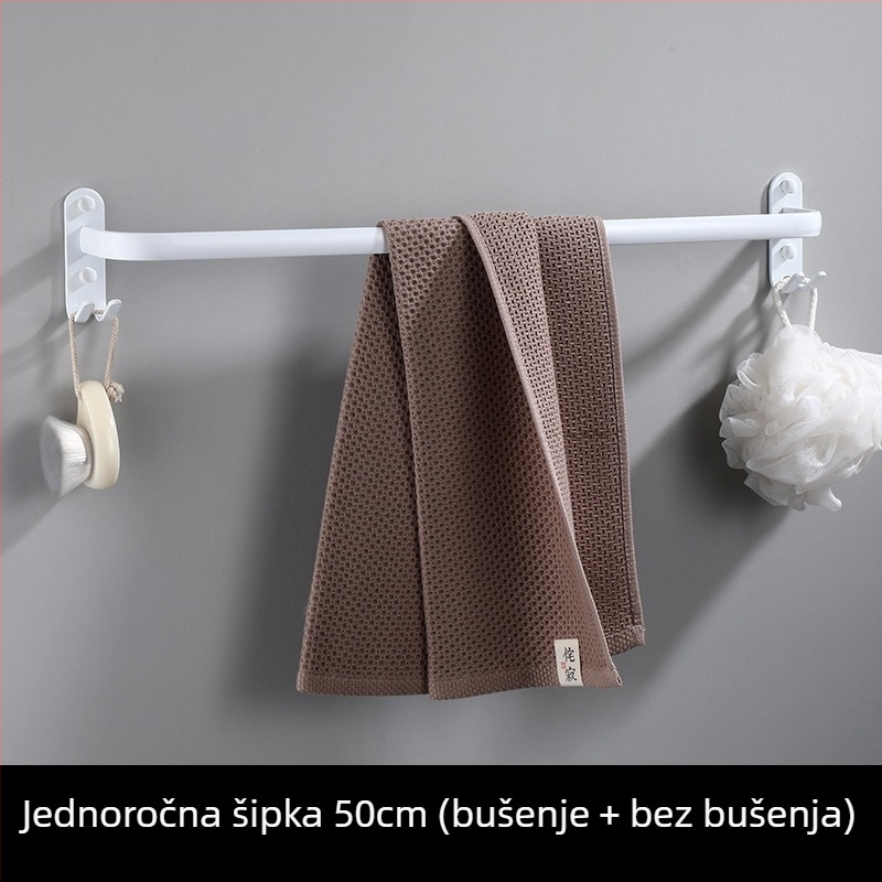 3-slojni držač za ručnike od Space aluminija, bez bušenja, moderni minimalistički stil, nosivost 10 kg