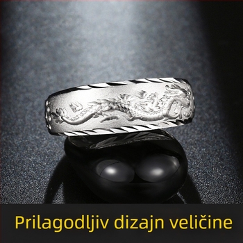 Otvoreni prsten s drakom, bakar, elektroplatirani, unisex retro, model J014