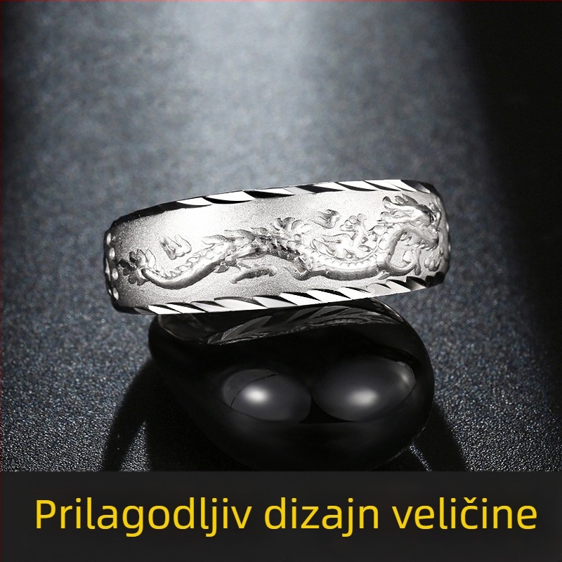 Otvoreni prsten s drakom, bakar, elektroplatirani, unisex retro, model J014