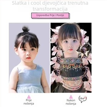 Peruka s konjskim repom za djevojčice - Honey Princess (Vlákna otporna na visoke temperature, Ručna izrada, Za djevojčice, Ne može se bojiti)