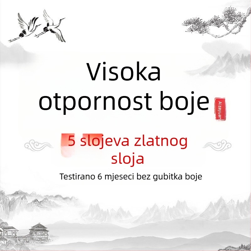 Ogrlica od pozlaćenog mesinga s privjeskom Maitreja Buda na lančiću tipa Chopard, drevna tehnika, duljina 41-50 cm