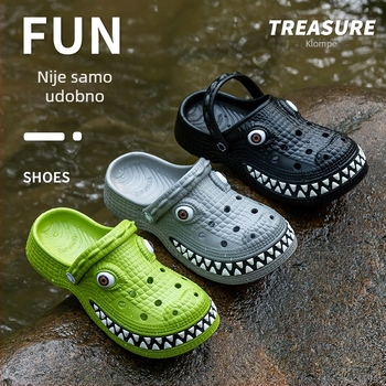Unisex Crocs-stil sandale s EVA taban, prozračne, protuklizne, visina pete 3-5 cm