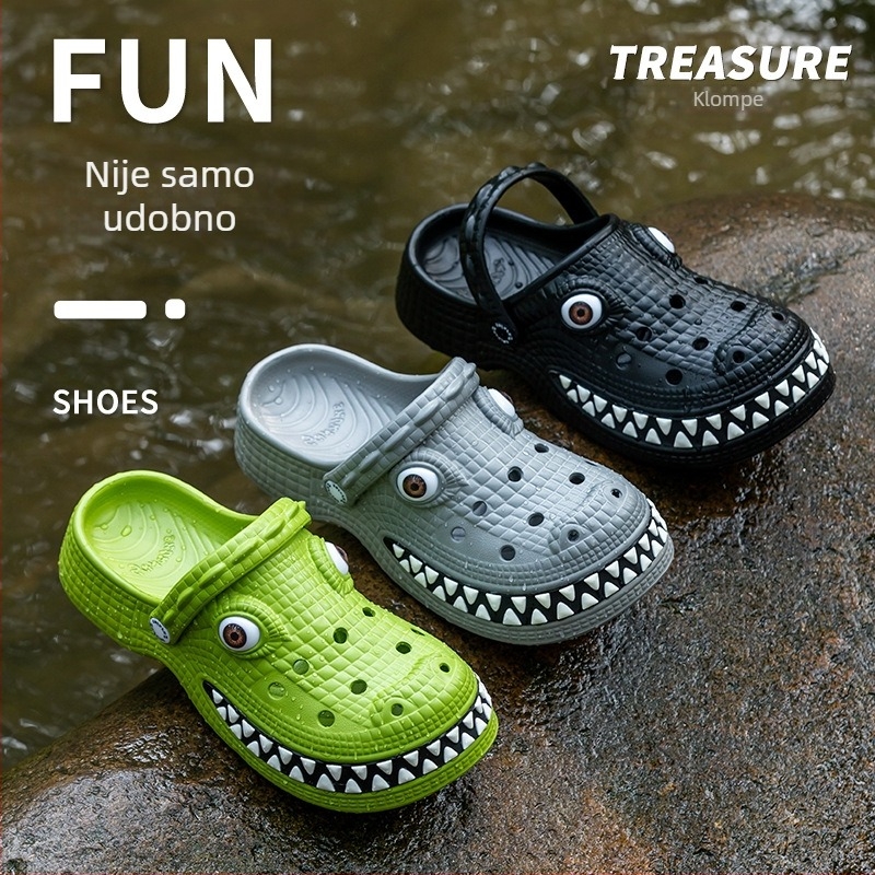 Unisex Crocs-stil sandale s EVA taban, prozračne, protuklizne, visina pete 3-5 cm