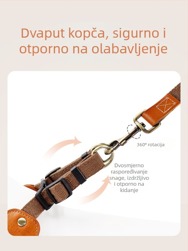 Pasji postroj u stilu veste s remenima za prsa i leđa