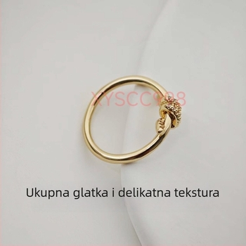 Prsten — mašna čvor dizajn, 925 srebro, marka T family knot ring, za žene, lagani luksuz stil, precizna obrada