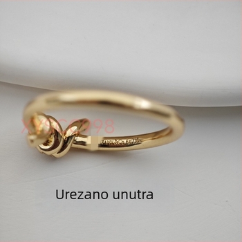Prsten — mašna čvor dizajn, 925 srebro, marka T family knot ring, za žene, lagani luksuz stil, precizna obrada