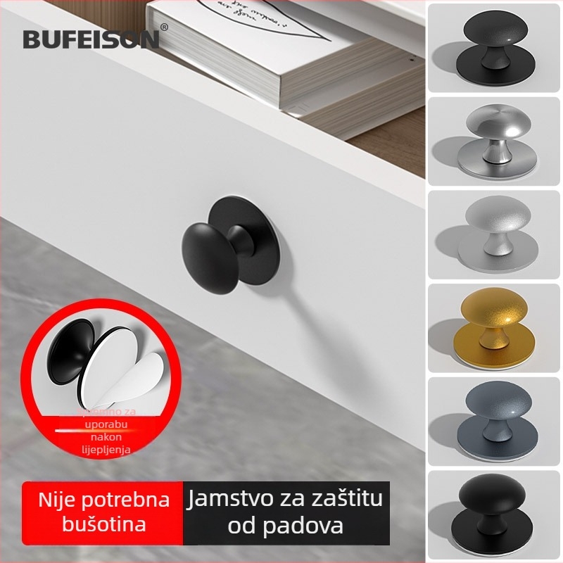 Držač bez bušenja sa samoljepljivim montažom, od nehrđajućeg čelika, elektroplatinirani završni sloj, za garderobe, ormariće, ladice i staklena vrata