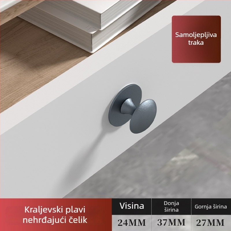 Držač bez bušenja sa samoljepljivim montažom, od nehrđajućeg čelika, elektroplatinirani završni sloj, za garderobe, ormariće, ladice i staklena vrata