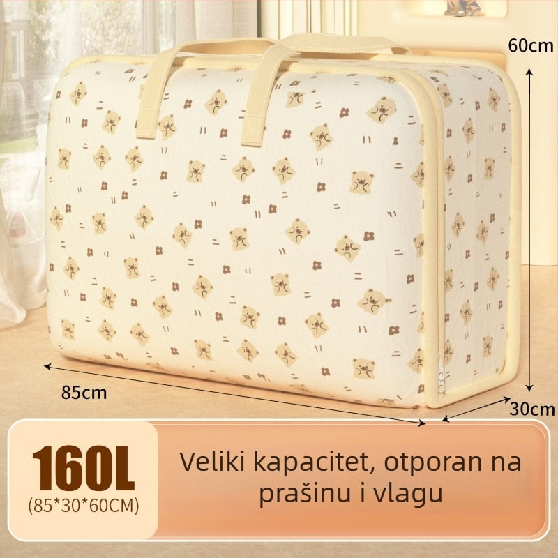 Torba za skladištenje ćebeta i odjeće, netkani materijal, stil torbe za nošenje, velika kapacitet, višenamjenski putni organizator