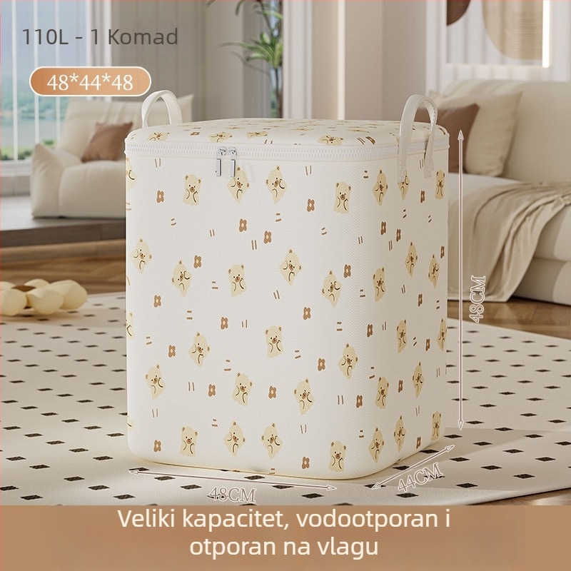 Torba za skladištenje ćebeta i odjeće, netkani materijal, stil torbe za nošenje, velika kapacitet, višenamjenski putni organizator
