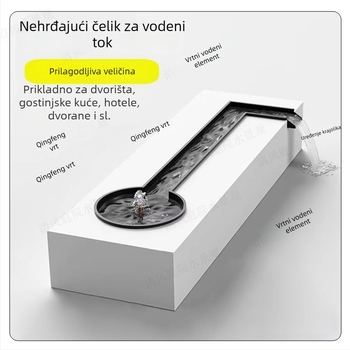 Programabilni fontan za ribnjak s vodopadom uz zid, 304 nehrđajući čelik, pejzažni vodeni element