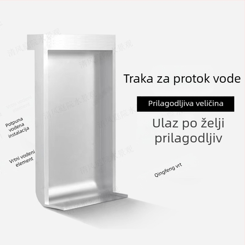 Programabilni fontan za ribnjak s vodopadom uz zid, 304 nehrđajući čelik, pejzažni vodeni element