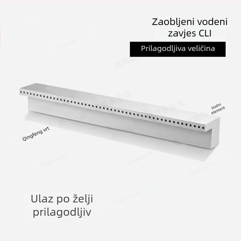 Programabilni fontan za ribnjak s vodopadom uz zid, 304 nehrđajući čelik, pejzažni vodeni element