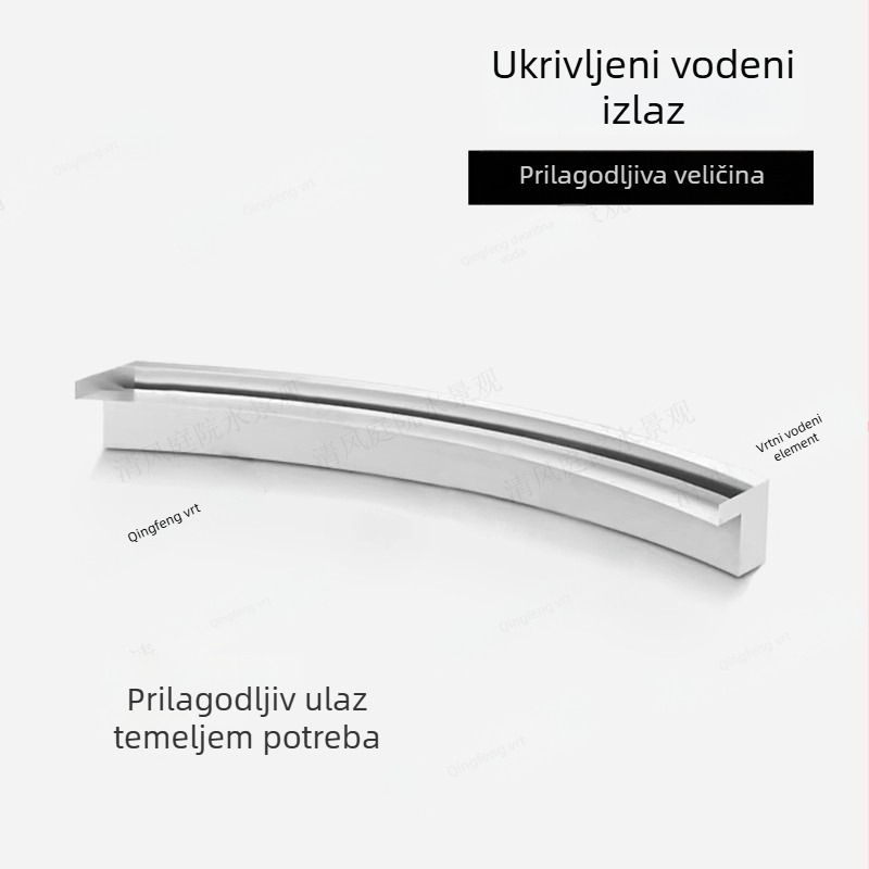 Programabilni fontan za ribnjak s vodopadom uz zid, 304 nehrđajući čelik, pejzažni vodeni element