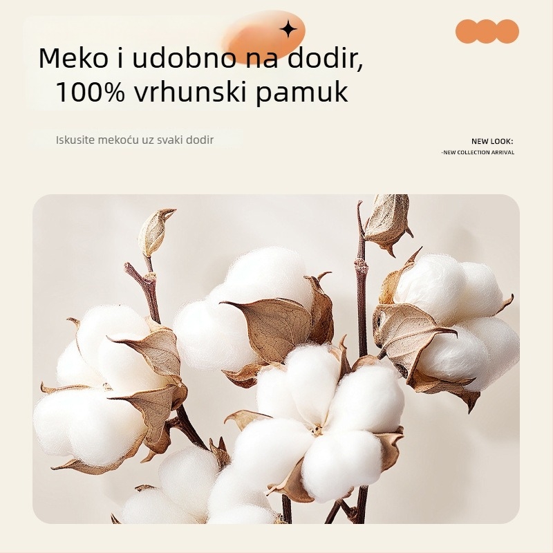 Trodijelni pamučni set posteljine, Muji stil, reaktivno tiskanje i bojanje, jedinstven uzorak, Zima 2025