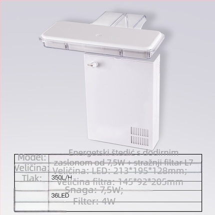 Jeneca LED klip lampica za akvarij za vodene biljke – ABS, 3.8W, klips dizajn