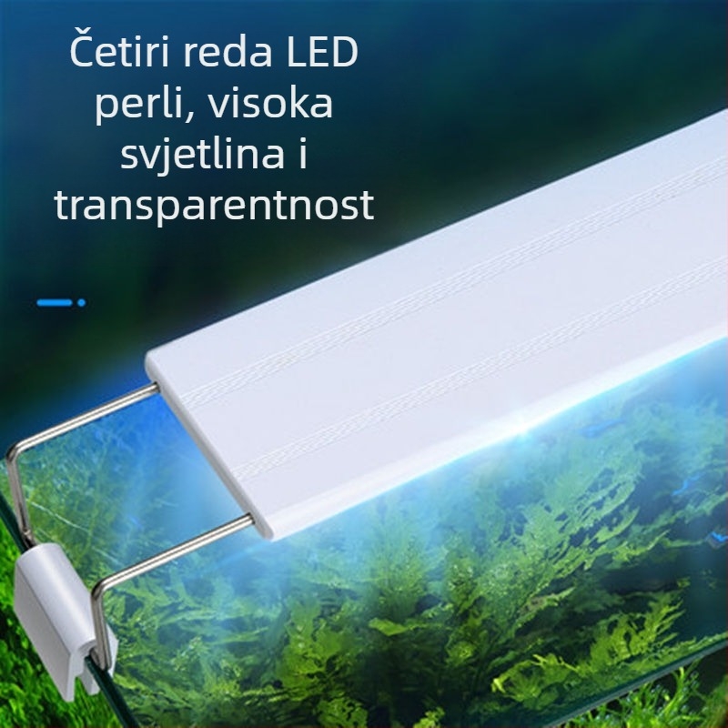Akvarijsko svjetlo - vodootporno, potpuno spektrum, kompaktno, ultra sjajno, s nosačem za montažu (Materijal: PU; Težina: Drugo; Uvoz: Ne; Marka: Ništa)