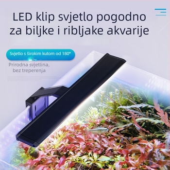 LED svjetiljka s klipom za akvarij, mini vodootporna svjetiljka s klipom za ribe i vodene biljke, energetski učinkovita