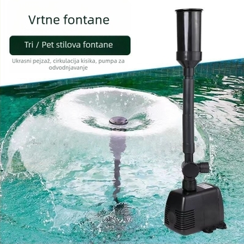 Potopna pumpa za fontanu za ribnjak – brončana spiralan centrifugalna pumpa, raspršivanje vode, keramički tok vode